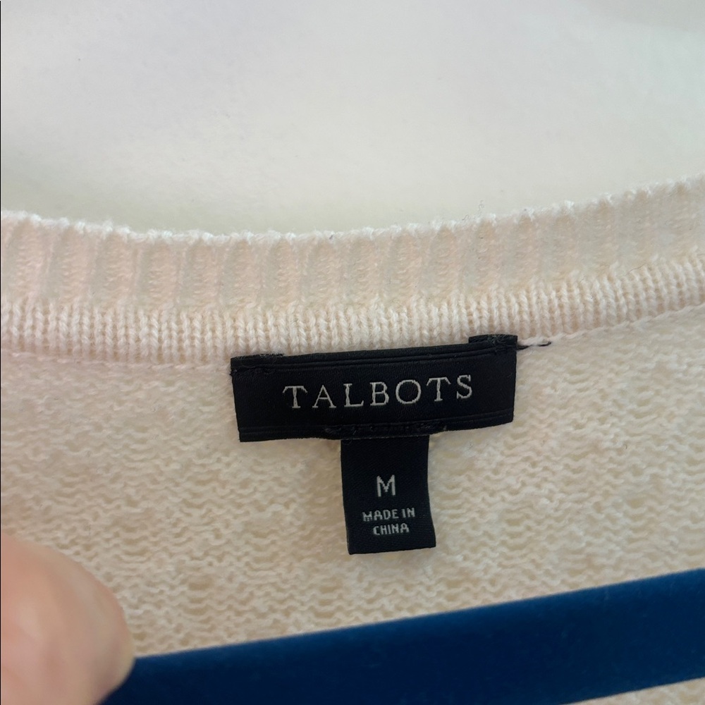Cream Textured Knit Sweater - Picture 3 of 5